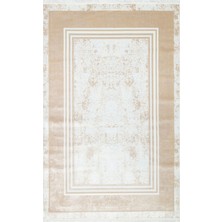 Eko Halı Sateen St 17 Beige Hav Vermez Yıkanabilir Kaymaz Ince Dokuma Modern Makine Dokuması Halı