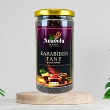 Anadolu Hasat Karabiber (Tane) 180 gr Kavanoz- Metal Kapaklı Karabiber Seramik Değirmen Öğütücü