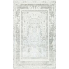 Eko Halı Sateen St 17 Silver Hav Vermez Yıkanabilir Kaymaz Ince Dokuma Modern Makine Dokuması Halı