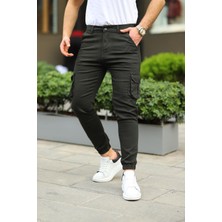 Erkek Bel Kemerli Körüklü Jogger Paça Lastikli Pantolon