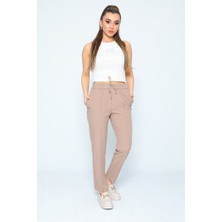 Beli Lastikli Kadın Kumaş Pantolon