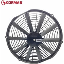 Kormas 12V Fan Motoru Emici Aksiyel 14 " (Büyük Motorlu) (Dış Çap 387 Mm)