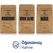 Montebean 3'lü Öğütülmüş Filtre Kahve Tanışma Paketi / Nicaragua - House Blend - Brazilya