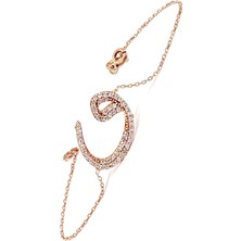 Ose Shop Vav Figürlü Gümüş Rose Bileklik