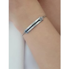 Ose Shop Yıldız figürlü oniks taşlı 925ayar gümüş ayarlanabilir asansörlü bileklik