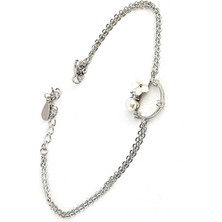 Ose Shop SEDEF TAŞLI El işi Tasarım İnci Detaylı 925 ayar Gümüş Manolya bileklik