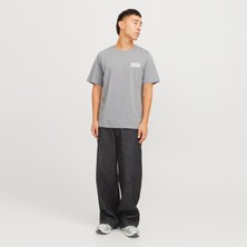 Jack & Jones Bisiklet Yaka Logo Baskili Tisört-Corplogo