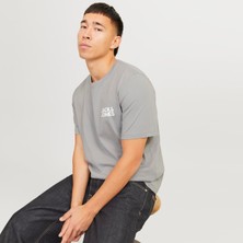 Jack & Jones Bisiklet Yaka Logo Baskili Tisört-Corplogo