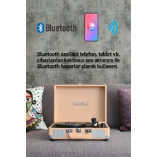 *ücretsiz Kargo Record Master ST14012 Günbatımı Sarı Retro Pikap Bluetooth ve Şarj Özellikli Retro Pikap 33, 45, 78 Devir