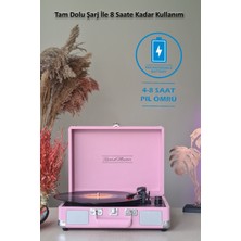 *ücretsiz Kargo Record Master ST14012 Pembe Retro Pikap Bluetooth ve Şarj Özellikli Retro Pikap 33, 45, 78 Devir