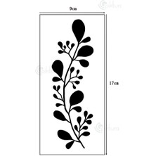 Piktura Kır Çiçeği, Floral, Botanik, Yaprak Minimalist Stencil Şablon 3lü Seri No.5