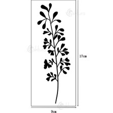 Piktura Kır Çiçeği, Floral, Botanik, Yaprak Minimalist Stencil Şablon 3lü Seri No.7