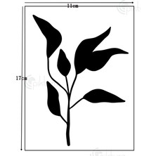 Piktura Kır Çiçeği, Floral, Botanik, Yaprak Minimalist Stencil Şablon 3lü Seri No.7