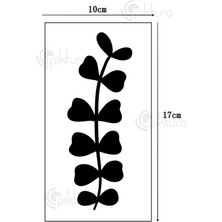 Piktura Kır Çiçeği, Floral, Botanik, Yaprak Minimalist Stencil Şablon 3lü Seri No.4