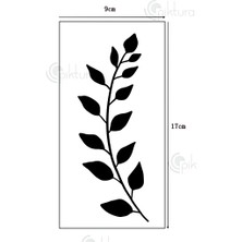 Piktura Kır Çiçeği, Floral, Botanik, Yaprak Minimalist Stencil Şablon 3lü Seri No.6