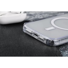 Deppo Trend iPhone 16 Pro Max Uyumlu Kılıf Buzlu Mat Sararmaz Magsafe Kablosuz Şarj Destekli Hoparlör Filtreli