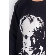 Minik Dolap 10 Kasım Temalı Atatürk Baskılı Uzun Kollu Body ve Etek Takım