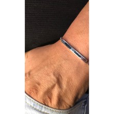 Vogutima Küp Zincirli Blok Model Kişiye Özel Gümüş Bileklik • Işıklı Kutuda • Sevgiliye • Eşe • Babaya Hediye