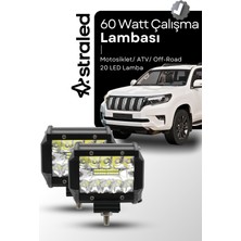 Astraled 2 Adet 60WATT Çalışma Lambası Kamyon Sis Farı Motosiklet Off-Road LED Lamba