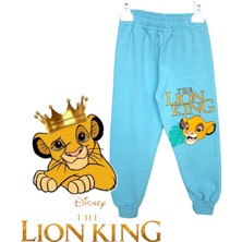Little Tortoise Erkek Çocuk Aslan Kral Simba Baskılı Şardonlu Sweatshirt Eşofman Takımı