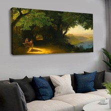Zevahir Mobilya Dekorasyon 120 x 60 cm Kanvas Orman Tablo