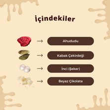 Mary&Shevkey Kuvertür Çikolata Kabak Çekirdeği Inci (Şeker) ve Ahududu Içeren Meyveli Lüks Çikolata