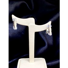 Takı Box Kalp Zirkon Taşlı Kare Tasarım Küpe