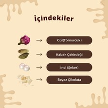 Mary&Shevkey Kuvertür Çikolata Gül Inci (Şeker) ve Kabak Çekirdekli Besleyici Lüks Kuvertür Çikolata