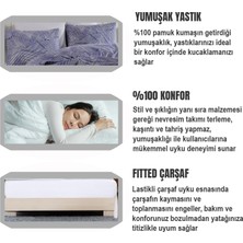Eliyuf  %100 Pamuk Tek Kişilik Lastikli Lunas Nevresim Takımı Hava Geçirgen