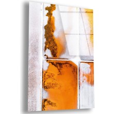 Zevahir Mobilya Dekorasyon Kırılmaz Cam Sarı Beyaz Tablo