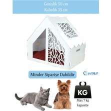 Tekno Trust Kedi Evi Kedi Yuvası Kedi Kulübesi Ahşap Kedi Evi Büyük Kedi Evi Model 1 Beyaz