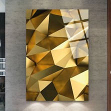 Zevahir Mobilya Dekorasyon Kırılmaz Cam Gold Renk Tablo