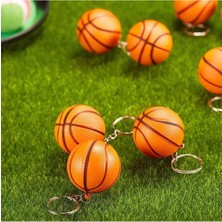 Ithal Lüks Yumuşak Basketbol Stres Topu Anahtarlık Büyük Turuncu Askılı