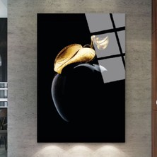 Zevahir Mobilya Dekorasyon Kırılmaz Cam Siyah Elma Tablo