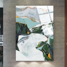 Zevahir Mobilya Dekorasyon Kırılmaz Cam Kolaj Çizim Dağ Tablo