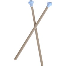 Colezium Doğal Ahşap Kuş Tüneği 1.2 cm 25 cm Standart  Mavi 2 Adet