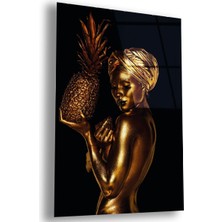 Zevahir Mobilya Dekorasyon Kırılmaz Cam Gold Kız Tablo