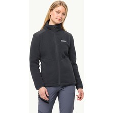 Jack Wolfskin Kammweg Pile Fz Kadın Gri Outdoor Ceketi