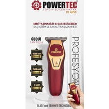 Powertec TR-4650 Mini Profesyonel Tıraş Makinesi (Türkiye'nin En Küçük Profesyonel Makinesi)Type-C Hızlı Şarj