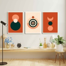 Aktüel Matisse - Boho - Art Deco - Soyut - Doğa ( 3 Lü Çerçevesiz ) Poster - Afiş - Tablo KR2C00869/