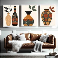 Aktüel Matisse - Boho - Art Deco - Soyut - Doğa ( 3 Lü Çerçevesiz ) Poster - Afiş - Tablo KR2C00182/
