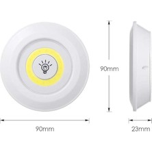 Wellhise H3 Cob Uzaktan Kumandalı Üçlü Spot Lamba Pilli Dolap Altı Spot