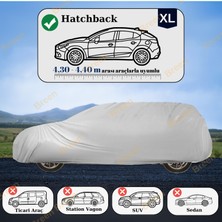 Breen Hatchbacklerle Uyumlu Gri - XL Araba Branda (Araç uzunluğu 4.30m-4.40m arası)