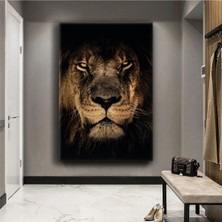 Zevahir Mobilya Dekorasyon Ormanlar Kralı Aslan Kanvas Tablo