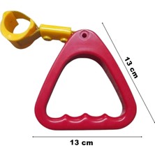 Caraks Araç Içi Tutamaç Üçgen El Tutamağı Askı Fonksiyonel Tofaş Dolmuş Otobüs Ofis Ev Kırmızı 5 Adet