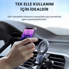 Coofbe 360 Derece Döner Başlıklı Güçlü Mgsafe Uyumlu Manyetik Havalandırma Araç Içi Telefon Tutucu