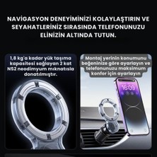 Coofbe 360 Derece Döner Başlıklı Güçlü Mgsafe Uyumlu Manyetik Havalandırma Araç Içi Telefon Tutucu