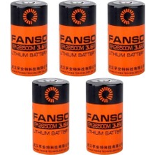 Fanso ER26500M 3.6V 6000mAh Li-Socl2 Lithium Pil 5'li Şarjlı Yüksek Performanslı