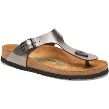 Comfortfüsse / Aliz - Deri Parmak Arası Terlik ( Platin Baskılı Deri )