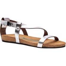 Comfortfüsse / Grady - Deri Sandalet ( Gümüş Nubuk Deri )